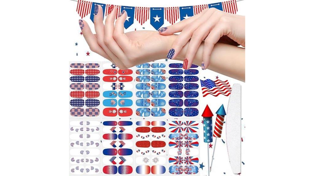 patriotic american nail wraps