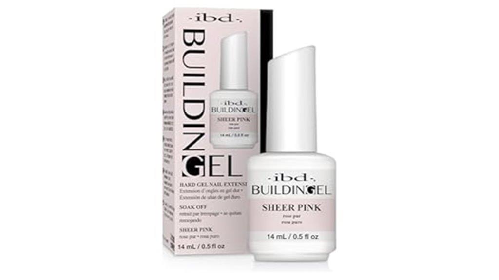 pink gel nail extension