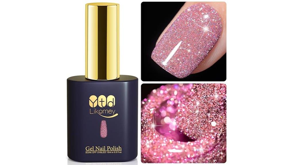 pink glitter nail polish