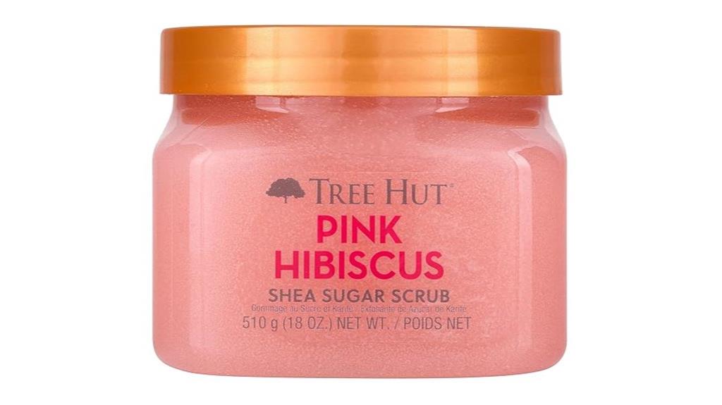pink hibiscus shea scrub