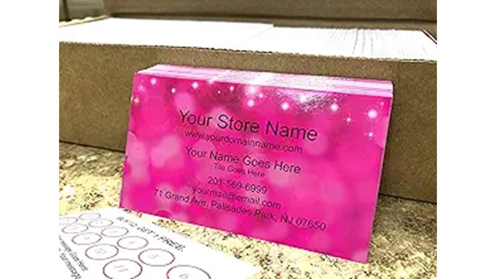 pink matte loyalty cards