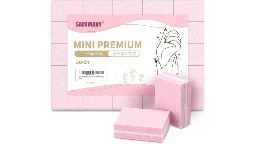 pink nail buffer blocks