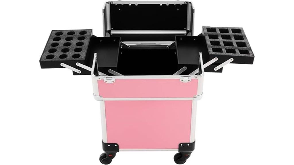pink rolling nail organizer