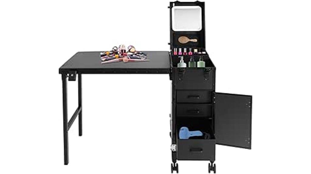 portable nail desk with storage