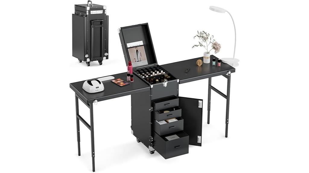 portable nail table and trolley