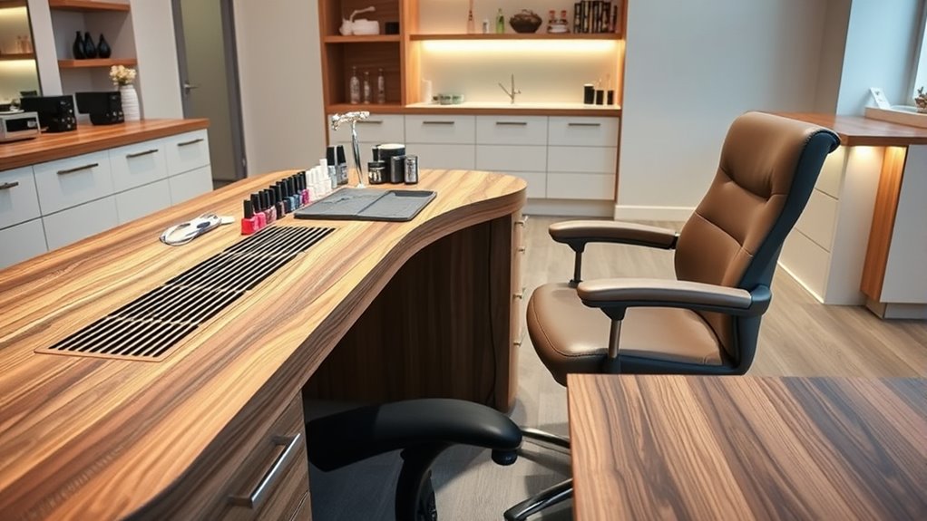 professional manicure table vents