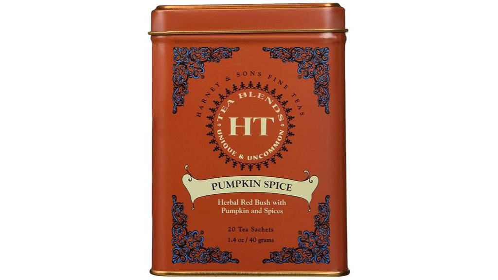 pumpkin spice tea tin