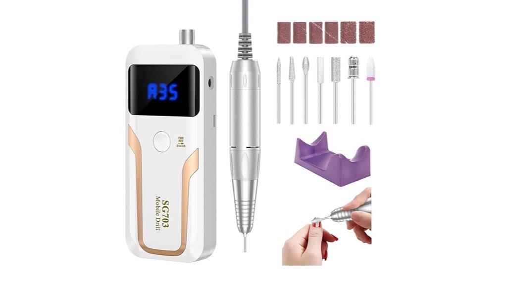 rechargeable 35000 rpm nail drill
