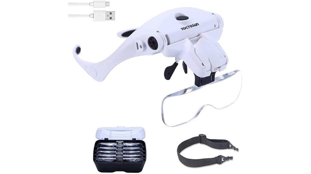 rechargeable led head magnifier