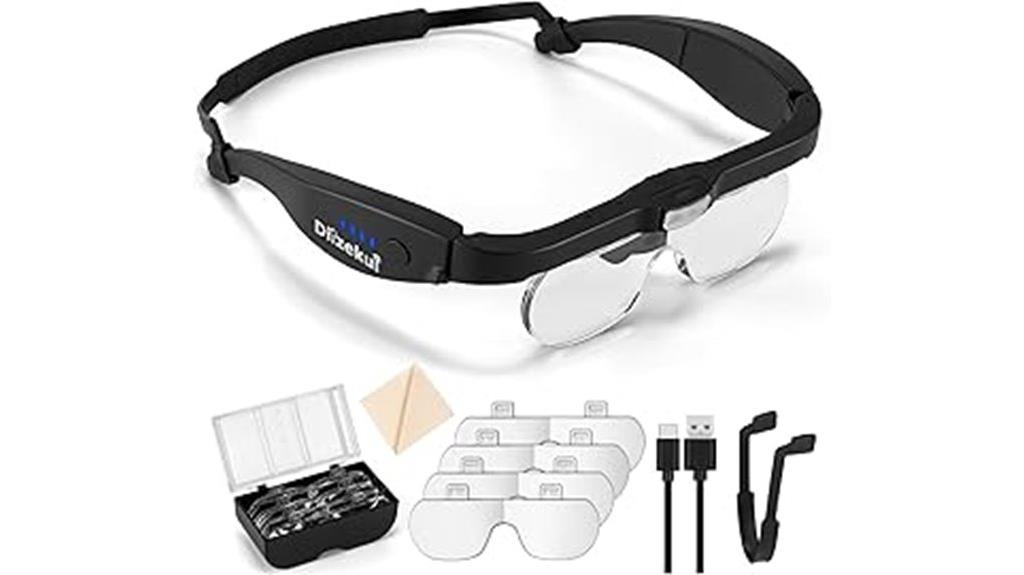 rechargeable light head magnifier