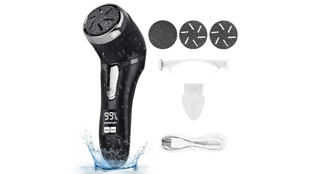 rechargeable waterproof foot file
