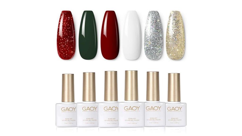 red christmas gel polish