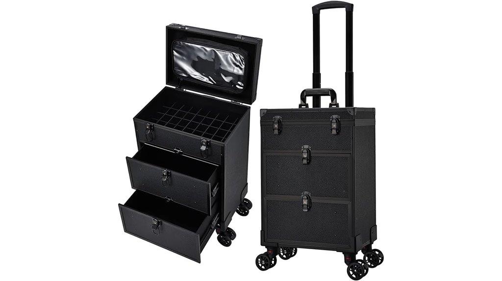 rolling makeup case