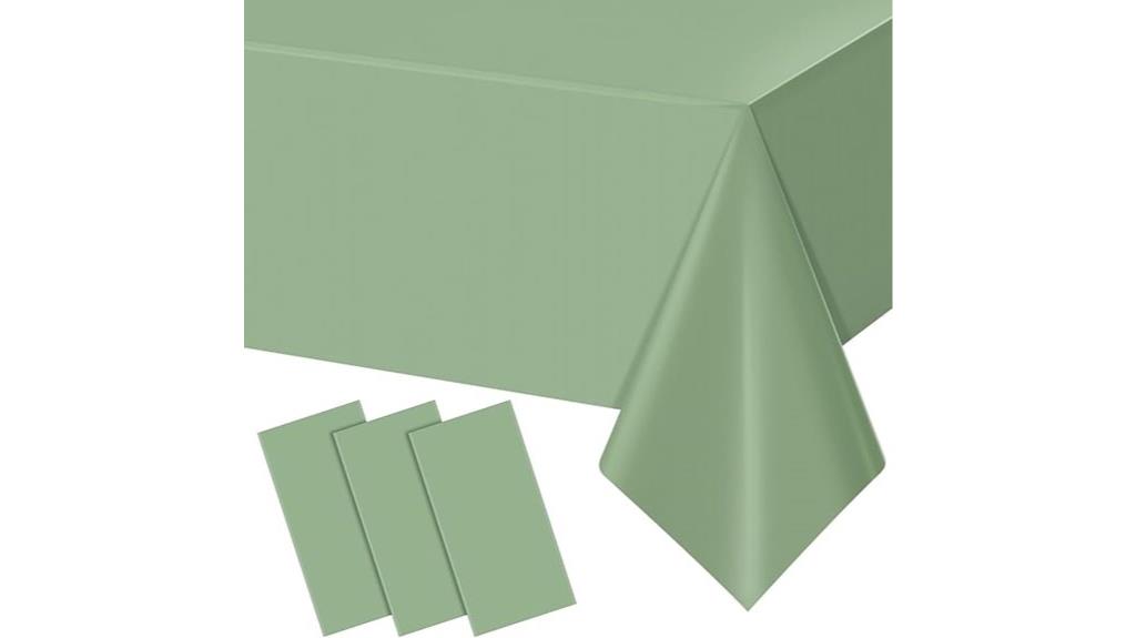 sage green tablecloth set