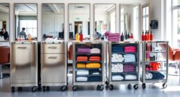 salon storage cart picks