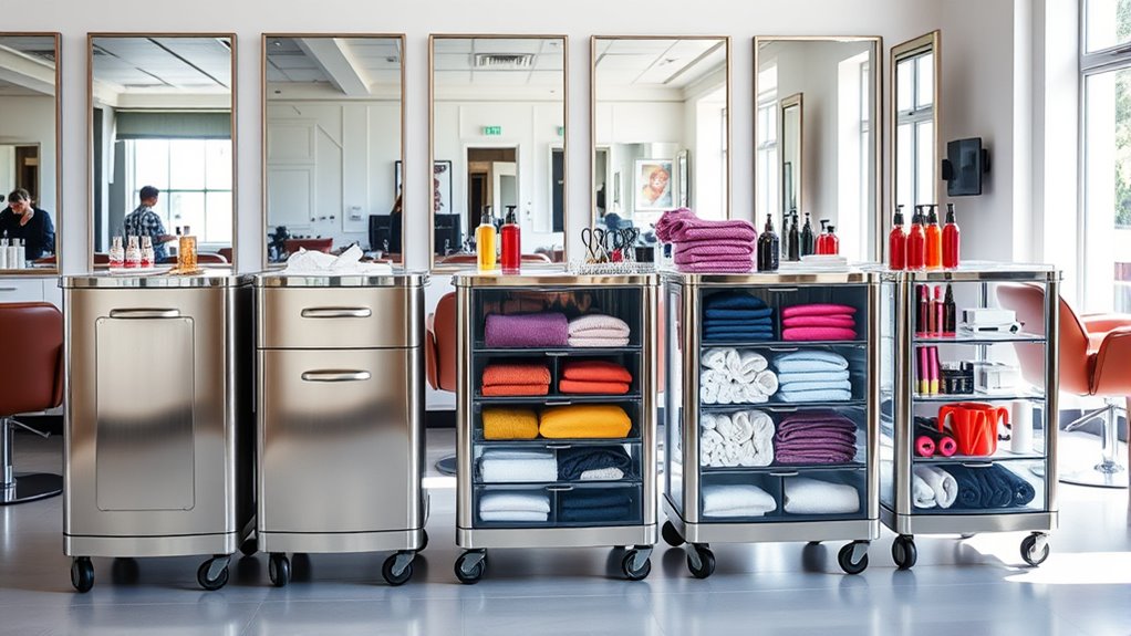 salon storage cart picks