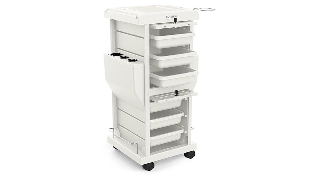 salon trolley with lock