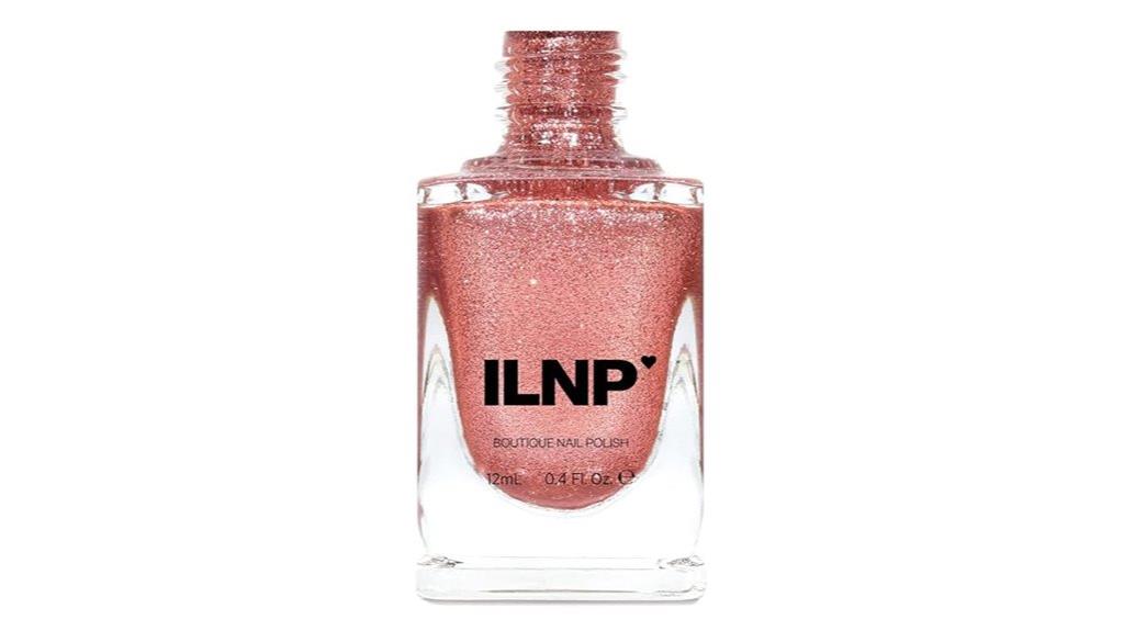 sea pink metallic nail polish