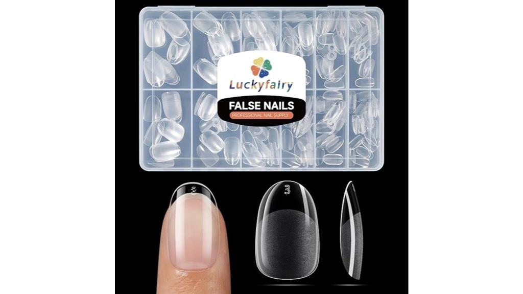 set of 240 oval nail tips