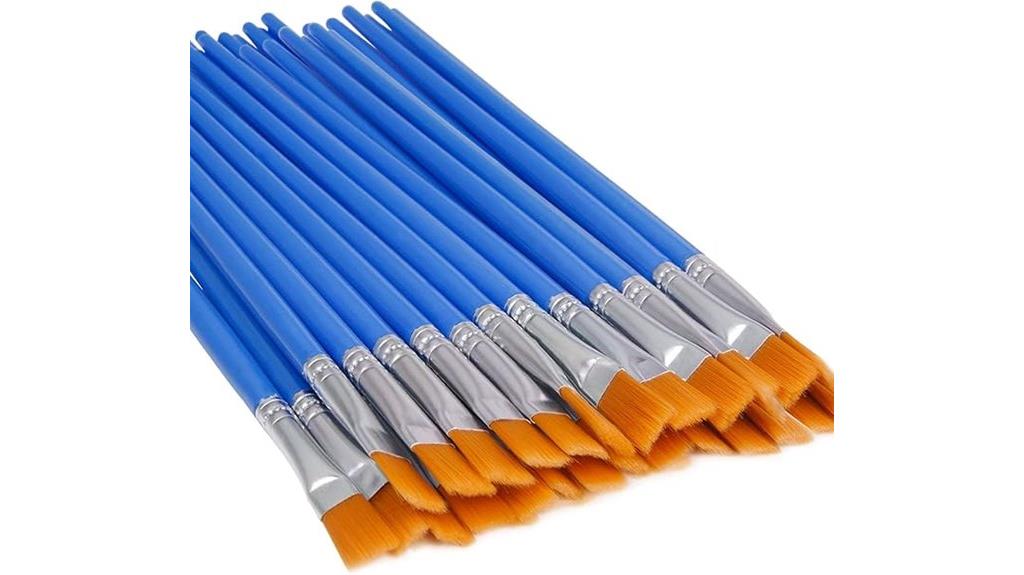 set of 30 small flat brushes