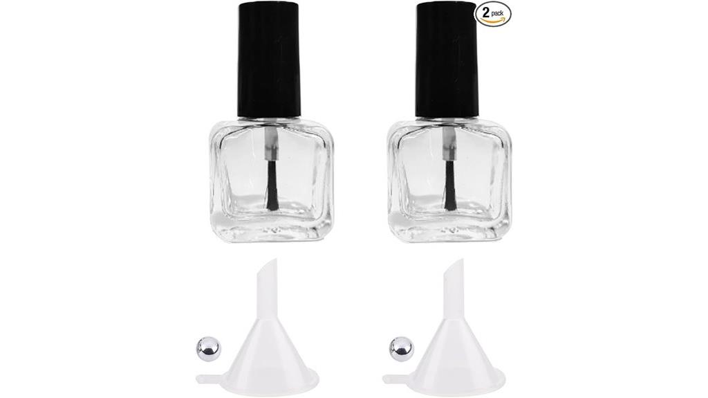 set of two empty bottles