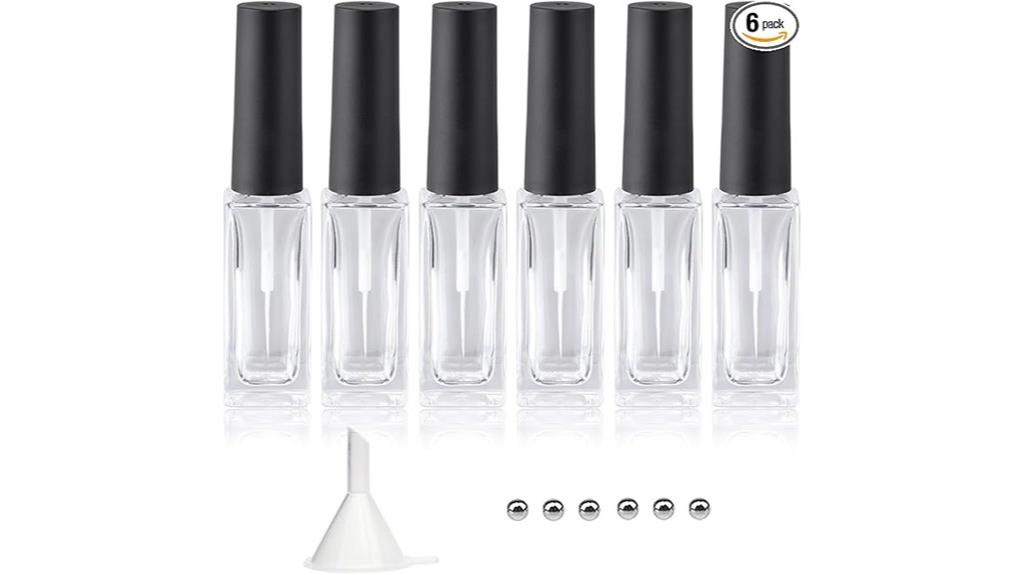 seven milliliter nail art bottles