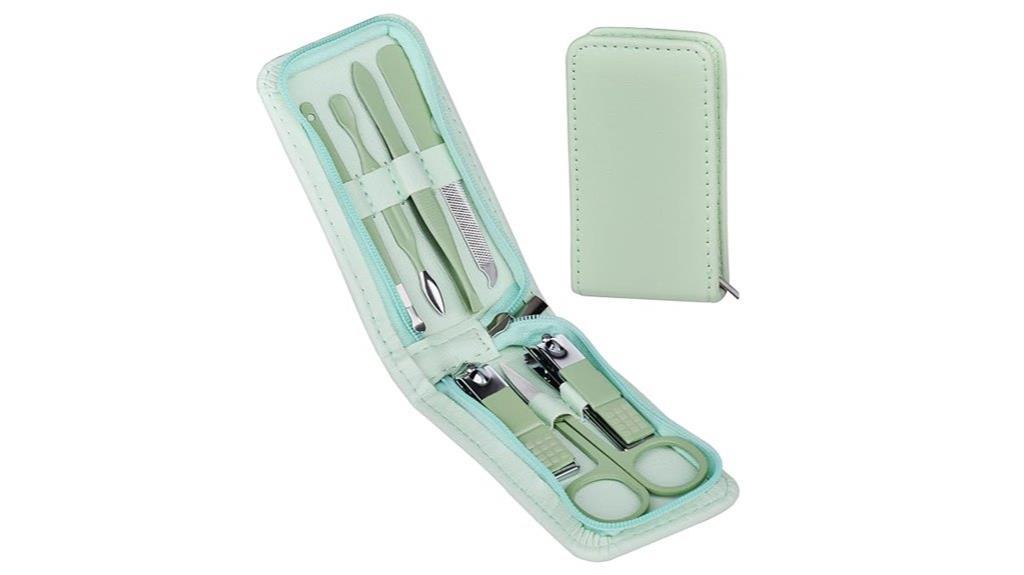 seven piece stainless steel manicure