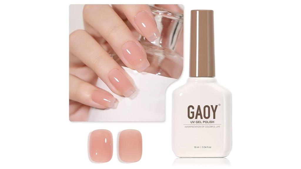 sheer pink gel polish