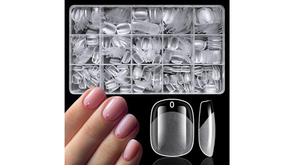 short oval gel nail tips