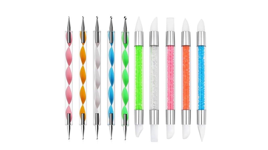silicone dual tipped nail pens