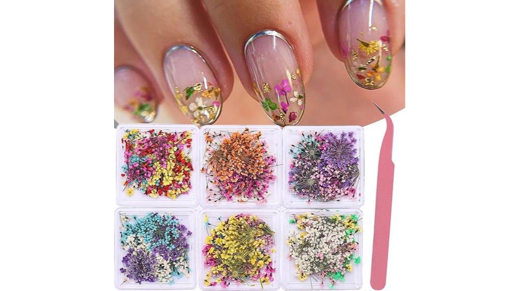six box dried flower stickers