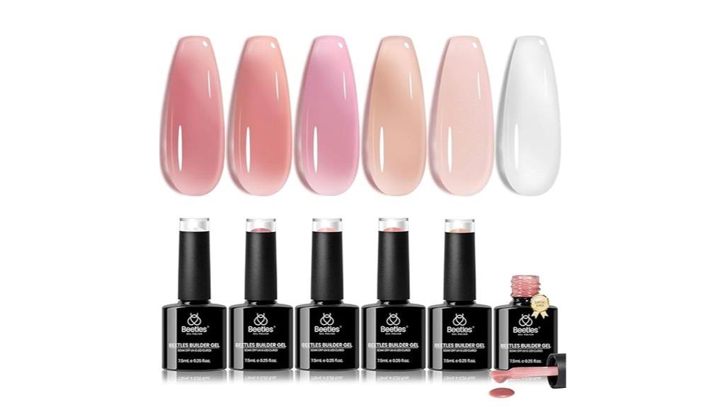 six color nail builder kit