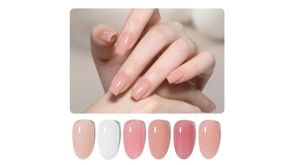six color rubber gel set