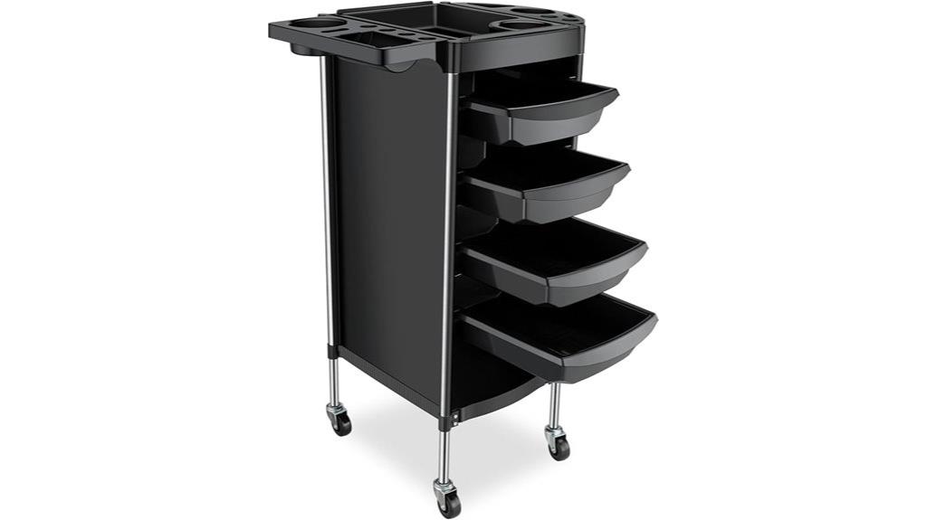 six layer salon storage cart