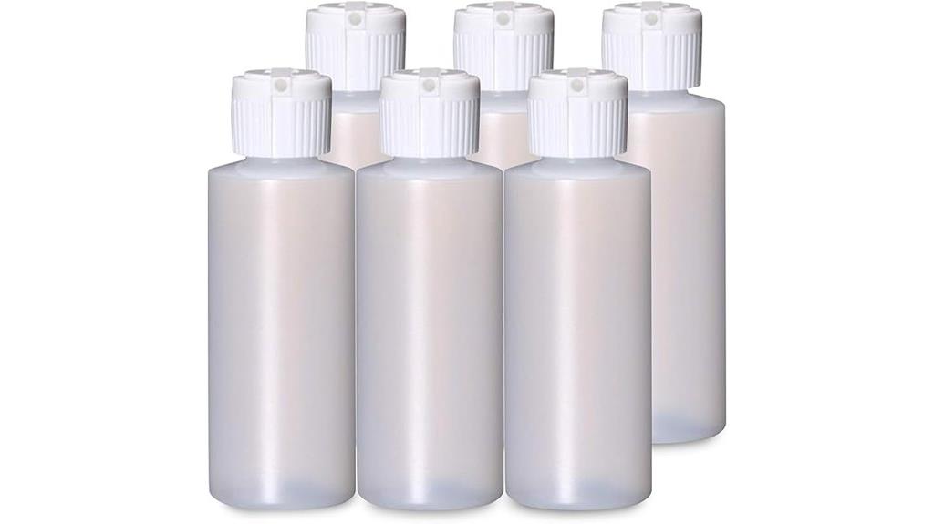 six pack 2oz plastic bottles