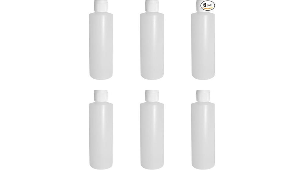 six pack plastic squeeze bottles