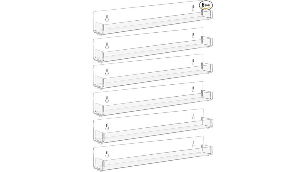 six pack wall mounted rack