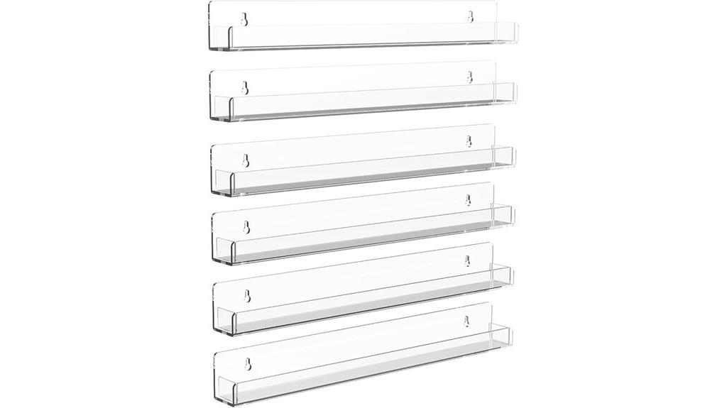 six piece acrylic nail rack