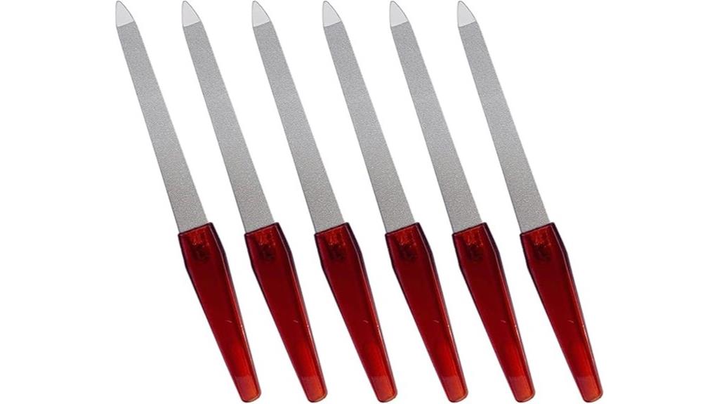 six piece metal nail files