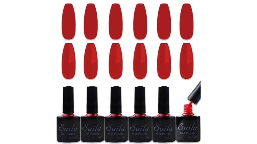 six piece nail polish set