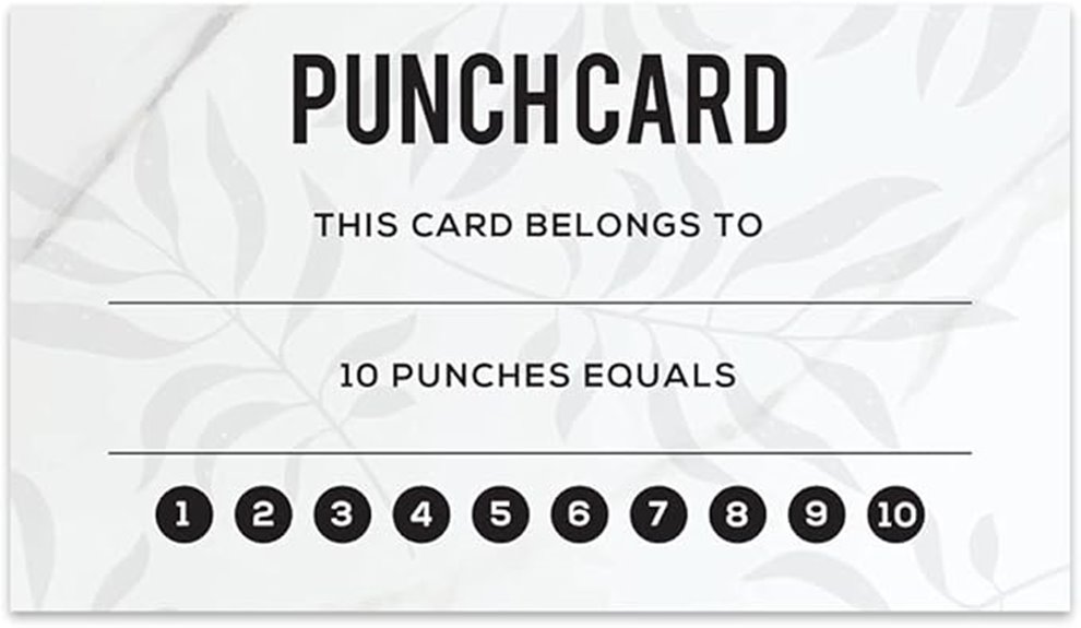 small business punch card