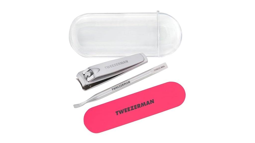 small colorful nail grooming kit