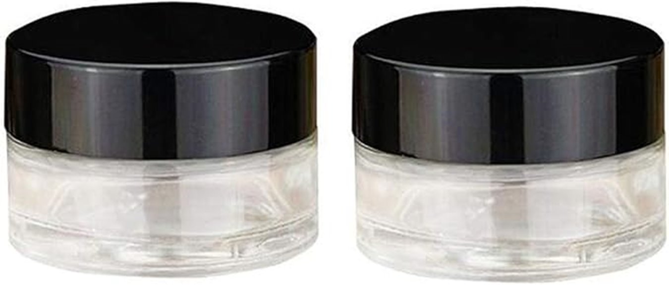 small glass storage jars