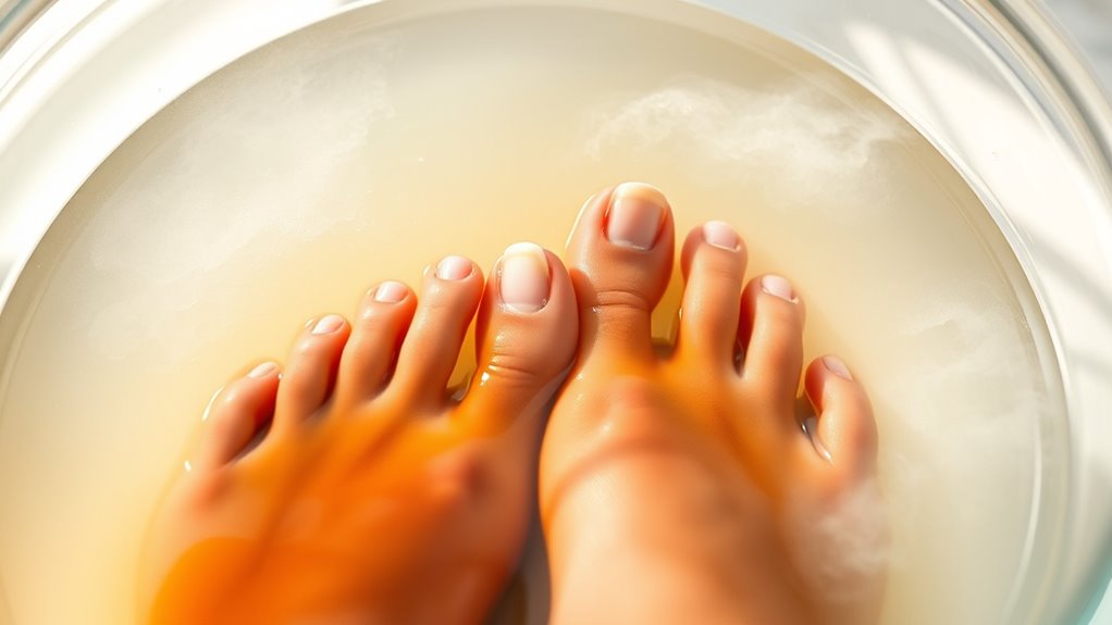 soak toenails in vinegar