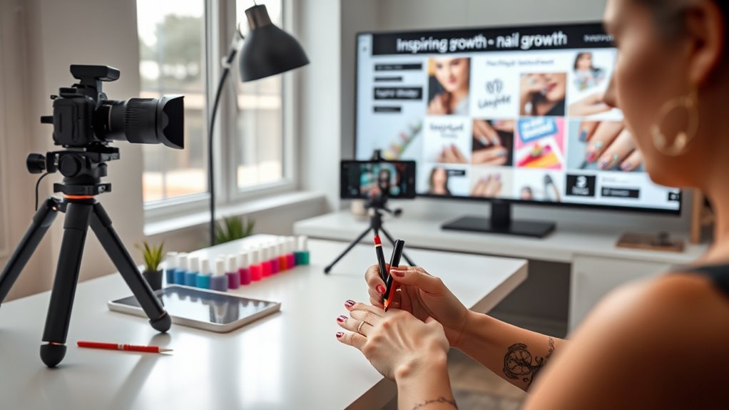 social media nail branding