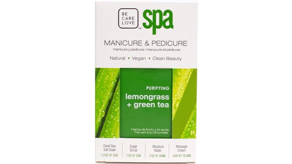 spa set with lemongrass