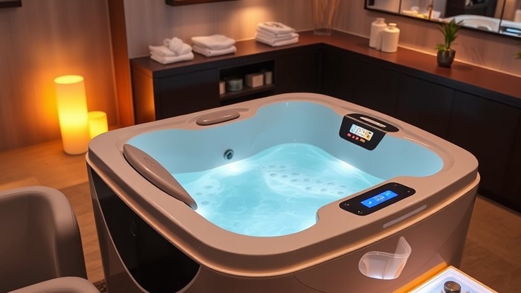 spa tub size and features