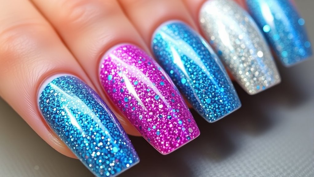 sparkling glitter gel polishes
