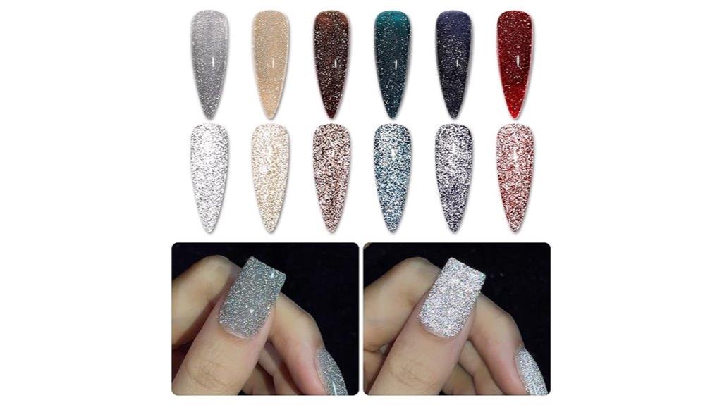 sparkling six color gel set