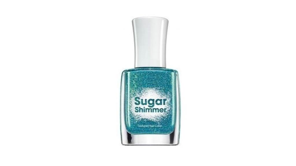 sparkling teal sugar finish